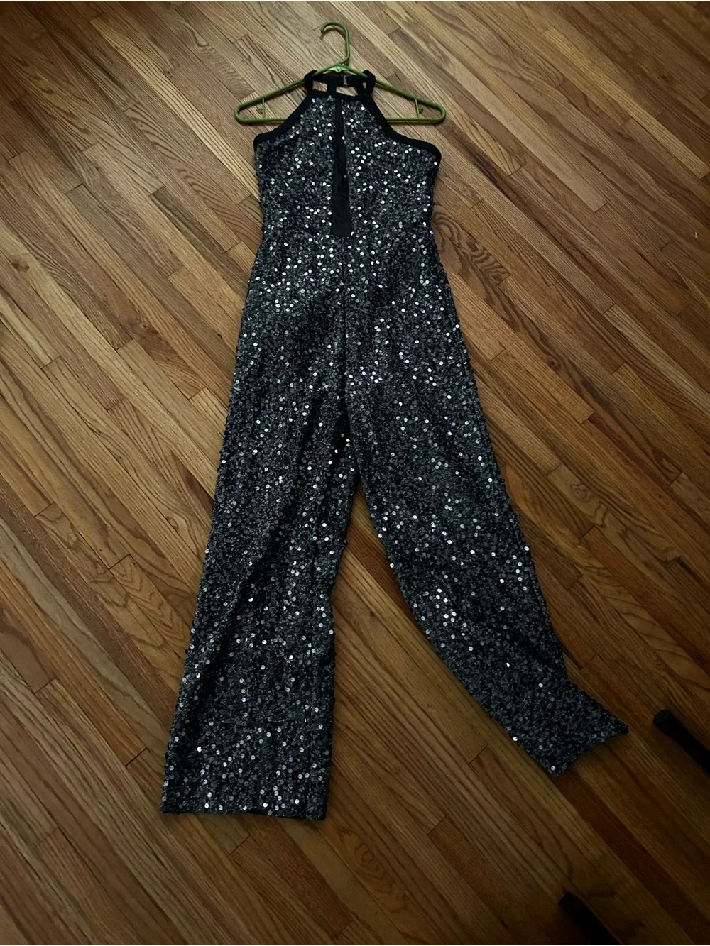 Weissman Sequin Halter Jumpsuit in Black AS. Worn once. Excellent condition